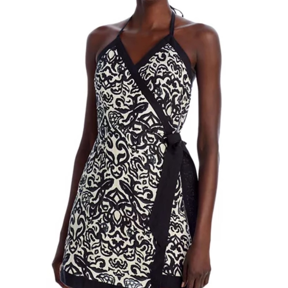 French Connection Classic Cream and Black Dress